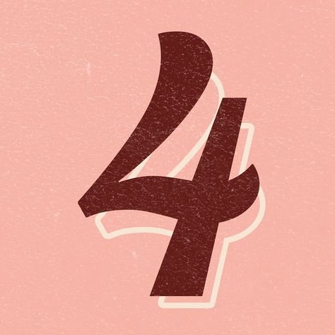 Number four sign symbol icon transparent psd | free image by rawpixel.com / jingpixar 4 Number Design Fonts, Numeros Aesthetic, Maroon Color Background, Enneagram 4w5, Cursive Numbers, Number Icons, Icon Transparent, February Wallpaper, Numbers Typography