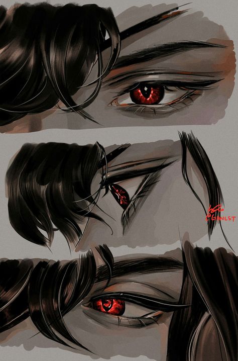 Heaven Official's Blessing, Hua Cheng, Anime Eye Drawing, Heaven's Official Blessing, Anime Eyes, Red Eyes, Eye Drawing, Drawing Reference Poses, Chinese Art