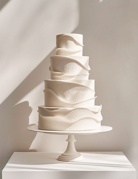 Signature Wedding Cakes Archives - Bobbette & Belle Ripple Wedding Cake, White Ruffle Wedding Cake, White Wafer Paper Wedding Cake, Wave Wedding Cake, Sculptural Wedding Cake, Ribbed Wedding Cake, Simple Modern Wedding Cake, Fun Wedding Cake, Wedding Cake Two Tier