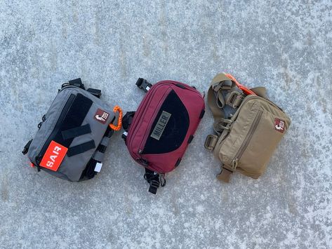 Trio of chest pack options Construction Minecraft, Everyday Carry Bag, Chest Pack, Chest Rig, Edc Gear, Small Containers, Quick Release Buckle, Search And Rescue, In Case Of Emergency