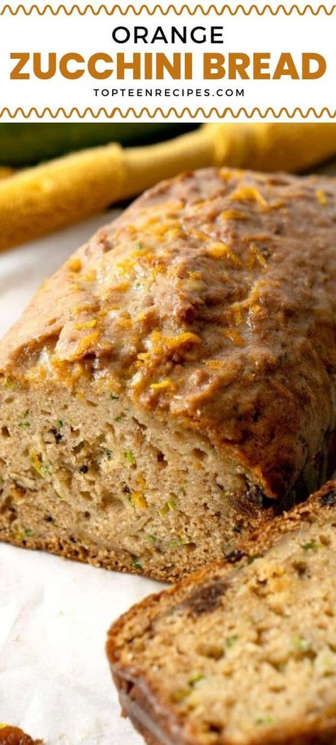 Orange Zucchini Bread - Top Recipes Zucchini Orange Bread, Orange Zucchini Bread Recipe, Orange Zucchini Bread, Orange Zucchini, Coconut Loaf Cake, Orange Loaf, Southern Fried Catfish, Freezing Zucchini, Orange Bread