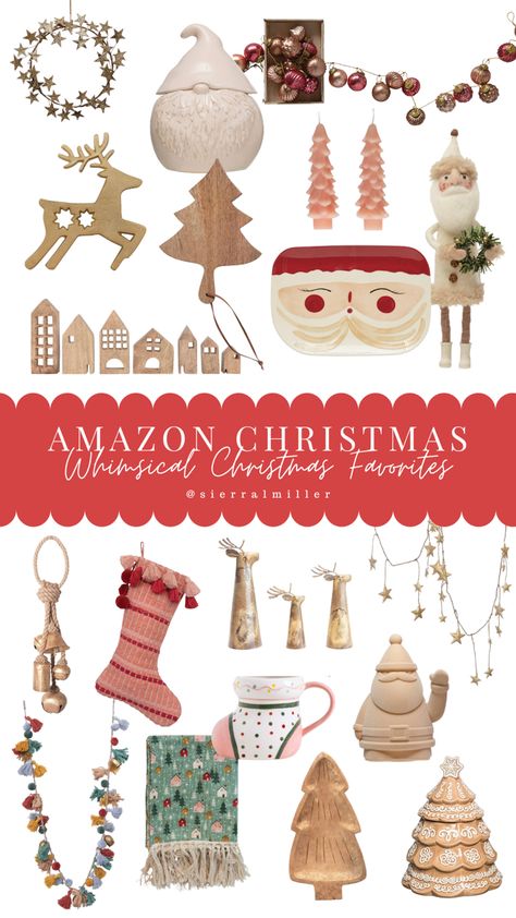 Anthropology Christmas Aesthetic, Anthro Inspired Christmas, Anthropology Christmas, Anthro Christmas, Anthropologie Christmas Decor, Amazon Christmas Decor, Amazon Christmas Decorations, Christmas Whimsy, Anthropologie Christmas