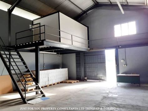 This two storey detached warehouse is idyllically situated in Freeport Trinidad. Click link for more details Warehouse Interior, Modern Warehouse, Warehouse Design, T B, Water Storage, Shop Ideas, Business Development, Trinidad, Sliding Doors