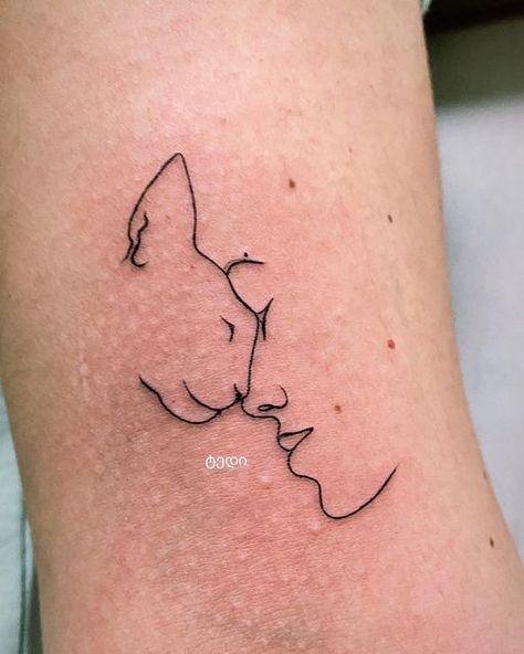 Cat Nose And Whiskers Tattoo, Cat Print Tattoo Ideas, Tattoos For My Cat, Tattoo For Lost Cat, Cat And Human Tattoo, Memorial Tattoo For Cat, Tattoos To Remember Your Cat, Cat And Owner Tattoo, Cat In Heaven Tattoo