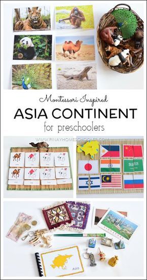 Learning about Asia, the materials and resources for preschoolers Homeschool Preschool Printables, Continents Activities, Culture Activities, Montessori Geography, Asia Continent, Asian Continent, Geography For Kids, Geography Activities, Montessori Elementary