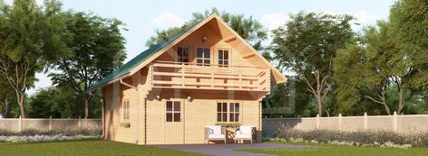 Forest log cabin LANGON Cabin Kits For Sale, Residential Log Cabins, Reading Room Decor, Log Cabin House, 2 Bed House, Log Cabin Kits, Cabin House, Log House, Cabin Kits