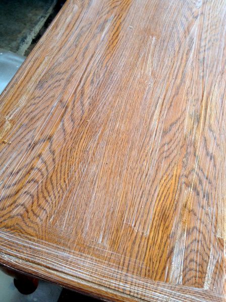 Oak Table Makeover Before After, Refinish Oak Coffee Table, Refinished Oak Table, Refinish Oak Table, Refinishing Oak Table, Oak Farmhouse Table, Oak Wood Stain, Oak Dining Room Table, White Oak Dining Table