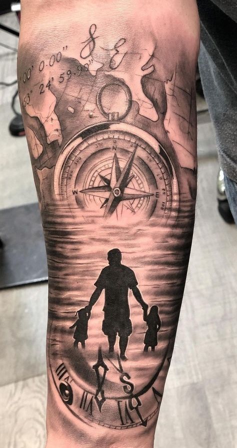 Tattoo Sunset, Family Tattoos For Men, Sunset Tattoo, Mama Tried, Sunset Tattoos, Family Tattoos, Best Tattoo, Hidden Gem, Tattoos For Men