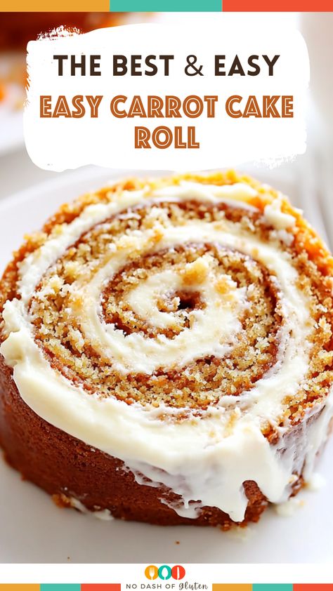 Carrot Roll Cake Recipe, Cake Roll Flavors, Carrot Cake Pie, Easy Cake Roll Recipes, Roll Up Cakes, Easy Carrot Cake Loaf, Carrot Swiss Roll Cake, Carrot Cake Roll With Cream Cheese, Carrot Cake Roll Recipe Easy