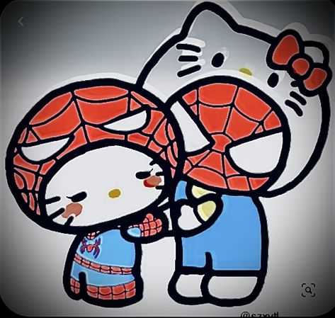 Spider Man And Hello Kitty, Spider Man Hello Kitty, Backgrounds Hello Kitty, Hello Kitty And Spiderman, Hello Kitty Backgrounds, Image Search, Spiderman, Hello Kitty, Kitty