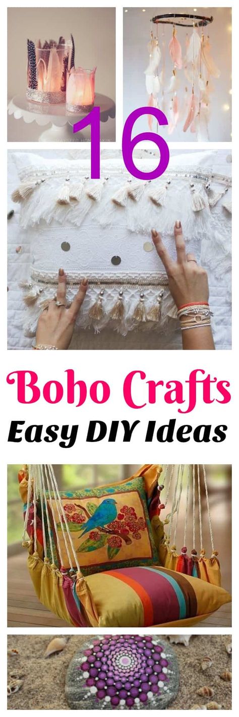 easy diy teen boho crafts Bedroom Fun, Hippie Crafts, Boho Crafts, Diy Crafts For Teens, Crafts For Teens To Make, Girl Crafts, Diy Bebe, Diy Boho, Crafts Easy