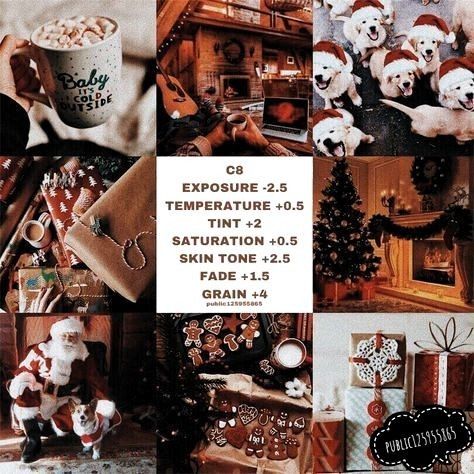 Christmas Vsco Aesthetic, How To Edit Christmas Photos, Christmas Vsco Filters, Christmas Photo Edit, Christmas Photo Edit Iphone, Christmas Photo Editing, Christmas Filter, Christmas Vsco, Vsco Christmas