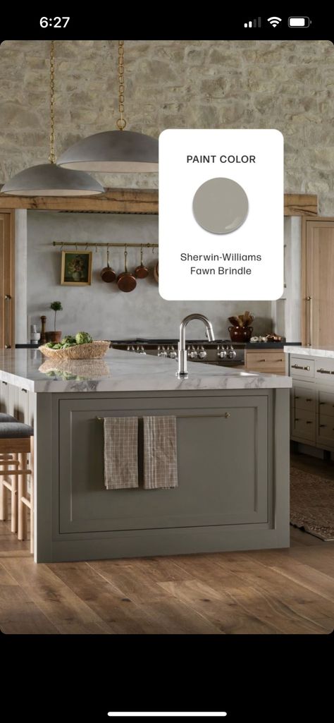 Sw Fawn Brindle, Fawn Brindle, Sherwin Williams Paint Colors, Kitchen Cabinet Colors, Interior Paint Colors, Studio Mcgee, Kitchen Redo, Cabinet Colors, Paint Colors For Home