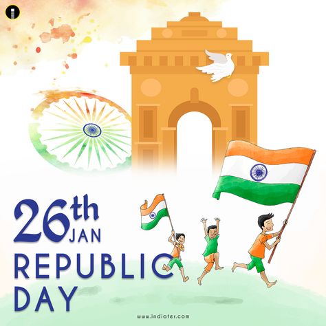 Happy Republic Day Background Design - Indiater January Backgrounds, Republic Day Images Hd, Republic Day Poster, Happy Republic Day Wallpaper, Republic Day Status, Republic Day Photos, Gud Morning Images, Templates Facebook, Republic Day Indian