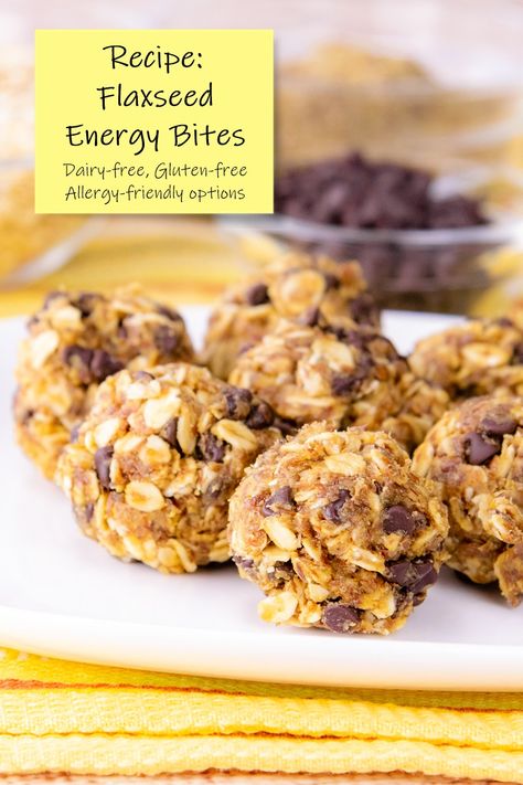 Dairy-Free Flaxseed Energy Bites Recipe How To Use Flaxseed Meal, Milled Flaxseed Recipes, Energy Bites With Flax Seed, Whole Flax Seed Recipes, Flaxseed Meal Recipes, Flaxseed Recipes, Energy Bites Recipe, Gut Recipes, Flaxseed Meal