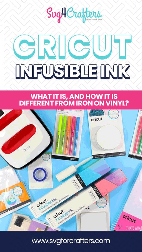 Iron-on vinyl vs infusible ink: what are they and what is the difference? Use either of them to make easy DIY graphic tees! How To Use Infusible Ink Cricut, Diy Graphic Tee, Invisible Ink, Infusible Ink, Htv Vinyl, Iron On Vinyl, Cricut Projects, Make It Simple, Easy Diy