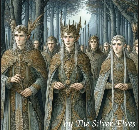 Tolkien Elves Art, Silmarillion Art Elves, Lotr Elves Aesthetic, Elves Kingdom, Sindar Elves, Elvish Aesthetic, Lord Of The Rings Elves, Tolkien Elvish, Elf Hobbit