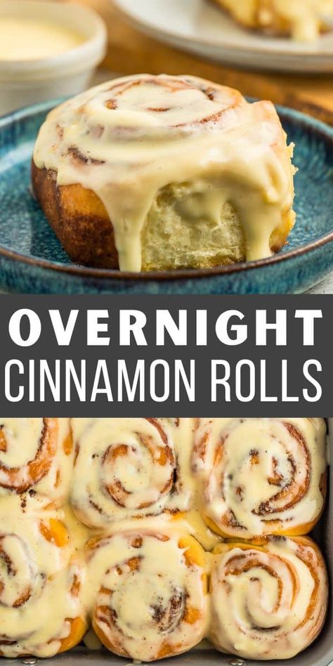 Imagine waking up to the amazing scent of soft, gooey, and delicious homemade Overnight Cinnamon Rolls baking in your oven. Spoil your family with these make-ahead cinnamon rolls with homemade orange cream cheese frosting. Cinnamon Rolls Homemade Overnight, Connamon Rolls, Overnight Cinnamon Rolls Recipe, Rhodes Cinnamon Rolls, Orange Cream Cheese Frosting, Rolls Baking, Buttermilk Banana Bread, Quick Cinnamon Rolls, Overnight Cinnamon Rolls