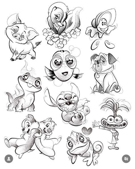 Disney Tattoo Drawings Sketch, Disney Sleeve Tattoo Black And White, Disney Black And White Tattoo, Disney Tattoos Black And White, Cartoon Tattoos Black And White, Disney Sidekicks Tattoo, Disney Tattoo Designs, Dumbo Drawing, Dumbo Tattoo