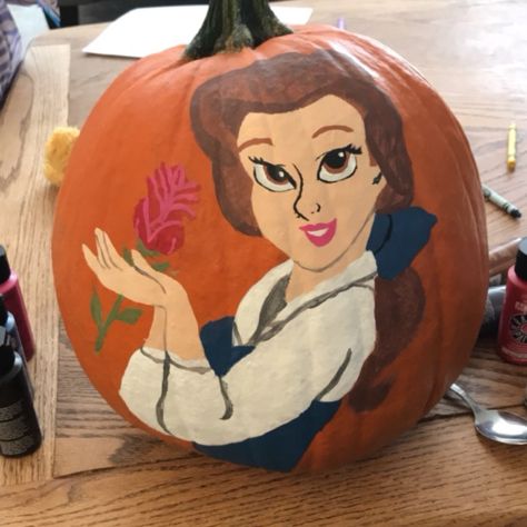 Creative Pumpkin Decorating, Painted Pumpkin, Creative Pumpkins, Pumpkin Painting, Pumpkin Ideas, Crafts Gifts, Painted Pumpkins, Pumpkin Decorating, The Beast