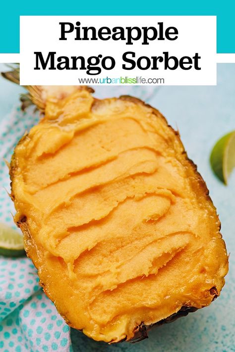 Island Way Sorbet Recipe, Mango Sorbet Recipe, Summer Sweets, Mango Sorbet, Ice Cream Maker Recipes, Reception Food, Sorbet Recipes, Baby Eating, Summer Dessert Recipes