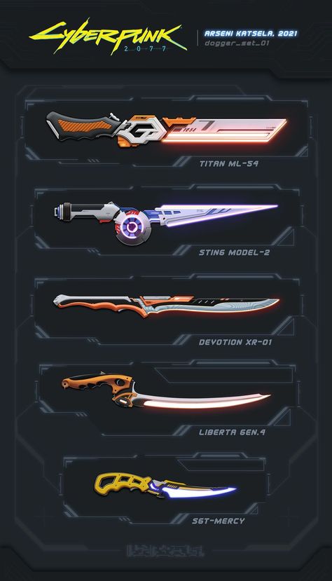 Cyberpunk Gadgets Concept, How To Draw Cyberpunk, Cyberdeck Concept Art, Sci-fi Weopens, Cyberpunk Tech Concept Art, Cyberpunk 2077 Props, Cyberpunk Product Design, Cyberpunk Knife, Cyberpunk Melee