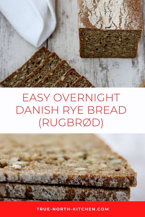 Nordic Bread Recipe, Smorrebrod Recipe, Rugbrod Recipe, Danish Bread Recipe, Sourdough Danish, Scandinavian Bread, Nordic Bread, Rye Recipes, Rye Bread Sandwiches