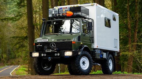 Unimog Camper, Airstream Bambi, Portal Axles, Mercedes Benz Unimog, Daimler Benz, Living On The Road, Terrain Vehicle, Expedition Vehicle, All-terrain Vehicles