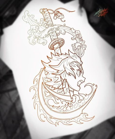 Demon Slayer Tattoos, Japanese Forearm Tattoo, Yugioh Tattoo, Demon Slayer Tattoo, Dbz Tattoo, Minimal Tattoo Designs, Slayer Tattoo, Anime Tattoo Ideas, Minimal Tattoo Ideas