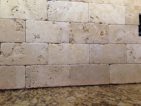 Tumbled Marble Backsplash. Sanded or Unsanded Grout? - Ceramic Tile Advice Forums - John Bridge Ceramic Tile Tumbled Marble Backsplash, Travertine Backsplash Kitchen, Natural Stone Backsplash, Tumbled Marble Tile, Brick Backsplash Kitchen, Stone Backsplash Kitchen, Travertine Backsplash, Unsanded Grout, Kitchen Improvements