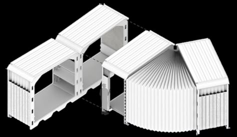 Accordion-like SURI shelters provide rapid emergency housing for refugees | Inhabitat - Sustainable Design Innovation, Eco Architecture, Green Building Module Architecture, Emergency Housing, Favelas Brazil, Emergency House, Mobile Architecture, Modular Housing, Shelter Design, Temporary Structures, Eco Architecture