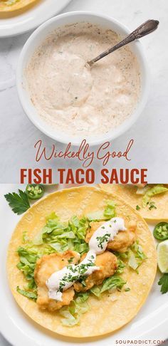 Best Fish Taco Sauce, Sauce With Sour Cream, Fish Taco Sauce, Good Fish, How To Make Fish, Fish Recipes Baked, Oreo Milkshake, Fish Taco, Fish Tacos Recipe