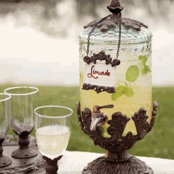 GG Collection Beverageware & Servers Caterers Kitchen, Tuscan Furniture, Glass Beverage Dispenser, Gg Collection, Beverage Server, Beautiful Cake Stands, Beverage Tub, Beverage Dispensers, Iron Accents