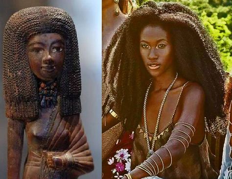 Ancient Egyptian Hair, African Men Hairstyles, Ancient Egyptian Hairstyles, Egyptian Wig, Egyptian Hair, Ancient Egyptian Women, Egyptian Hairstyles, Secret Library, Black Arts