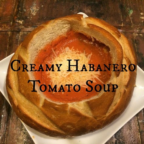 Meatless Monday: Creamy Habanero Tomato Soup - Orlando Dietitian Nutritionist Habanero Pepper, Spicy Soup, Registered Dietitian Nutritionist, Savory Soups, Vegan Soups, Soup Season, Stuffed Pepper Soup, Bread Bowls, Hot Soup