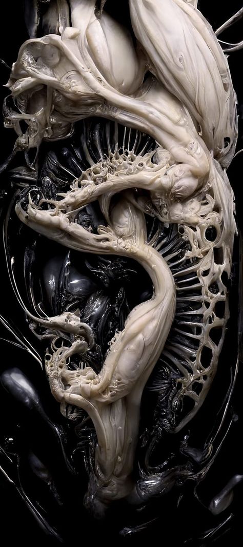 Bio Mechanical Art, Hr Giger Art, Bio Mechanical, Giger Art, Science Images, Traditional Sculptures, Digital Sculpting, Mechanical Art, Organic Art