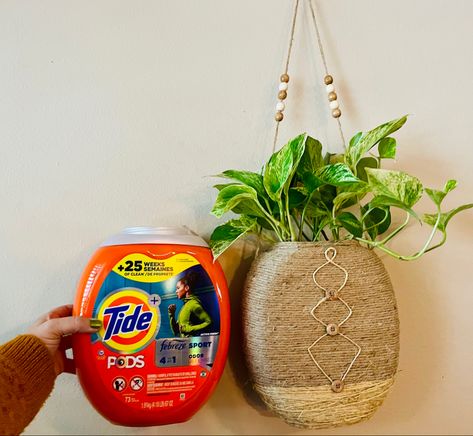 Upcycle your Tide Pod Container! Diy With Tide Pod Container, Recycled Pod Containers, Laundry Pod Container Crafts, Recycle Tide Pod Containers, Reuse Laundry Pod Container, Reusing Tide Pod Containers, Diy Tide Pods, Diy Laundry Pod Container, Ideas For Tide Pod Container