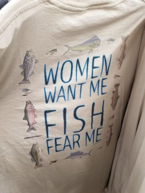 Women want me, fish fear me Fish T Shirt, Fish Fear Me, Silly Shirt, Funky Shirts, Weird Shirts, Percy Jackson And The Olympians, T Shirt For Women, Shirt For Women, Percy Jackson