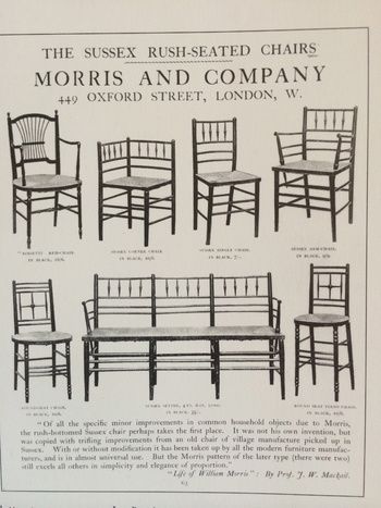 William Morris Sussex Chair by Ford Maddox Brown | Collectors Weekly Morris And Company, Morris Chair, Old Chair, Traditional Chairs, Oxford Street, Victoria And Albert Museum, Earthy Colors, William Morris, Victorian Homes