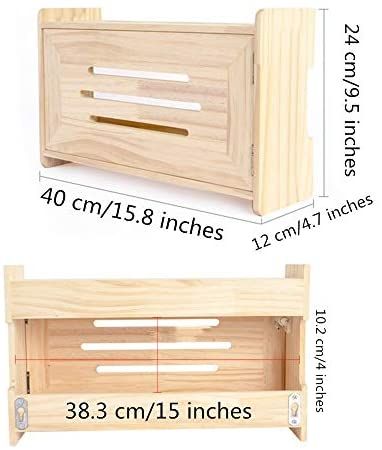 WiFi Router Storage Boxes, Cable Power Plug Wire Storage Boxes, Robust and Durable, Made of Solid Wood, for Home and Office, Simple : Amazon.com.au Wifi Box Hide, Wifi Router Storage Ideas, Hidden Cords, Wifi Storage, Router Box, Hide Router, Router Storage, Bad Room Design, Hide Cables