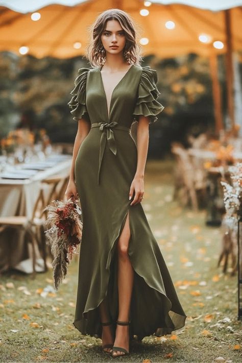 45+ Fall Maxi Wedding Guest Dresses That Capture the Season’s Romance - From The Guest Room Rustic Wedding Outfit Guest, Rustic Wedding Outfit, Burgundy Wedding Guest Dress, Boots Outfit Ideas, Cowboy Boots Outfit, Romantic Florals, Fall Maxi, Cowboy Wedding, Tag Ideas