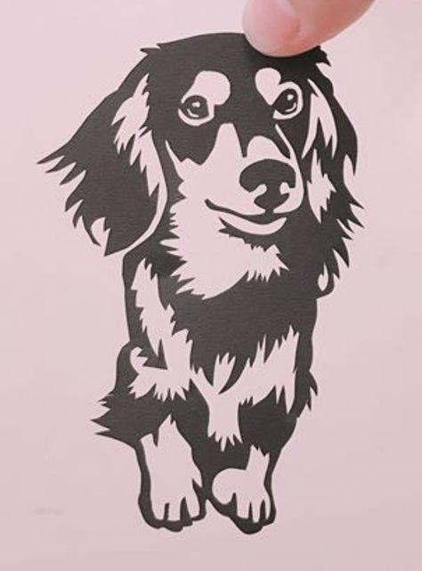 Whimsey Art, Dachshund Piebald, Dog Line Drawing, Cut Long Hair, Dachshund Tattoo, Dachshund Art, Airbrush Art, Scroll Saw Patterns, Geometric Wall Art