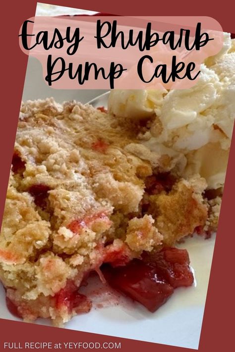 Rhubarb Dump Cake, Rhubarb Desserts Recipes, Rhubarb Dump Cakes, Rhubarb Dessert, Rhubarb Cookies, Rhubarb Bars, Rhubarb Cobbler, Rhubarb Strawberry, Rhubarb Plants