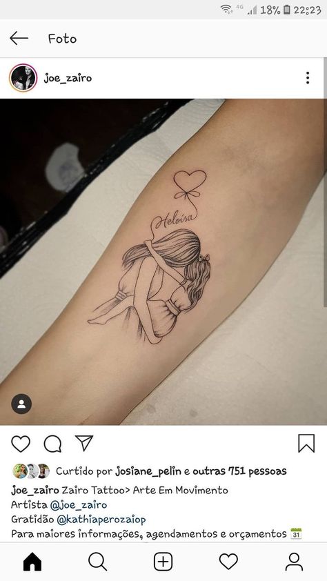 Jb Tattoo, Motherhood Tattoos, Mom Dad Tattoo Designs, Name Tattoos For Moms, Black Line Tattoo, Bird Tattoo Wrist, Mom Tattoo Designs, Silhouette Tattoos, Mother Tattoos