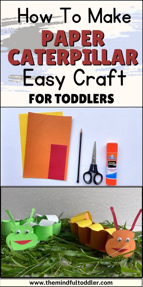 Looking for a fun and easy paper caterpillar craft for toddlers? This spring animals preschool craft is perfect for little hands to create and play with! A great addition to your May art crafts for preschool or April craft ideas for kids. This bugs craft for toddlers also helps develop fine motor skills while making a cute garden arts and crafts preschool project. Click now for the full tutorial and start crafting today! 🐛🎨✨ Spring Animals Preschool, April Craft Ideas, Paper Caterpillar Craft, Paper Caterpillar, Garden Arts And Crafts, Bugs Craft, Animals Preschool, Caterpillar Craft, Easy Toddler Crafts