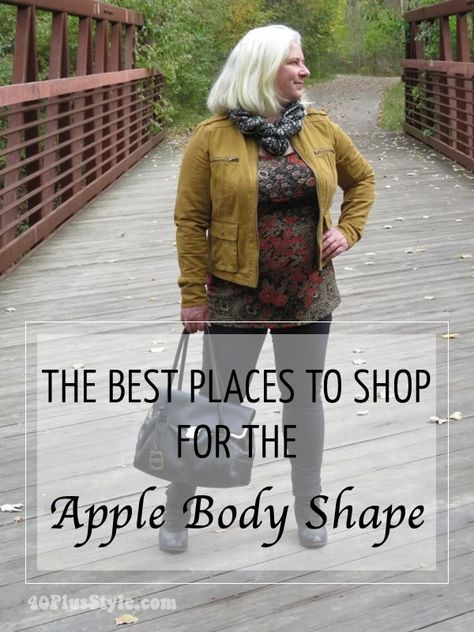 Best shops for women with the apple body shape | 40plusstyle.com Apple Body Fashion, Apple Shape Outfits Plus Size, Plus Size Outfits For Summer, Apple Body Shape Fashion, Apple Body Shape Outfits, Apple Body Shape, Apple Shape Fashion, Apple Body Type, Apple Shape Outfits