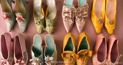 Hopefully I can wear shoes like this when I  perform in an opera production. Marie Antoinette Film, Rococo Shoes, Victoria Tornegren, Marie Antoinette Movie, Marie Antoinette Party, Marie Antoinette 2006, Claire Danes, Manolo Blahnik Heels, Diana Vreeland