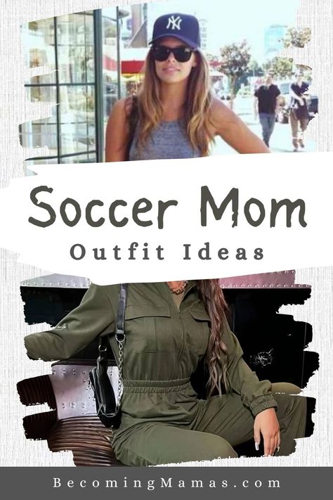 Discover the ultimate soccer mom outfit inspiration! Dive into 13 trendy looks that master the art of comfy and chic, bringing the soccer mom aesthetic to life. From spirit week outfits to sidelines, these outfit ideas have you covered in the game of mom fashion. Push your soccer mom-style capsule to the next level. Soccer Field Mom Outfit, Classy Soccer Mom Outfit, Soccer Mom Outfit Hot Weather, Fall Soccer Game Outfit, Soccer Game Outfit Women Fall, Mom Sports Day Outfits, Casual Soccer Mom Outfits, Fall Soccer Mom Outfits, Fall Sports Mom Outfit