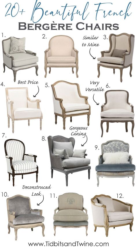 Living Room Chair Decor, French Style Sofa, French Accent Chairs, French Style Interior, Interior Vintage, Bergere Chair, Classic Interior Design, Ideas Casa, French Chairs