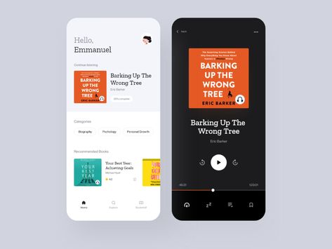 Ux Design Mobile, Mobile App Templates, Mobile App Design Inspiration, App Template, App Design Inspiration, Music App, Audio Player, Ebook Reader, Book App